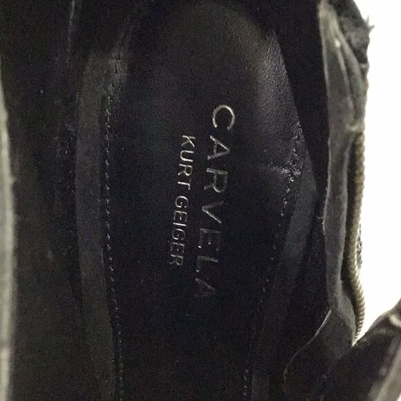 Kurt Keiger Black Giddy Embellished Open Toe 120mm Stiletto Heel Boots - Picture 11 of 11